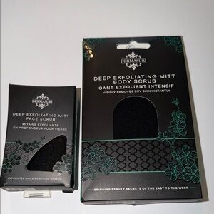 Dermasuri exfoliating body and face scrub set